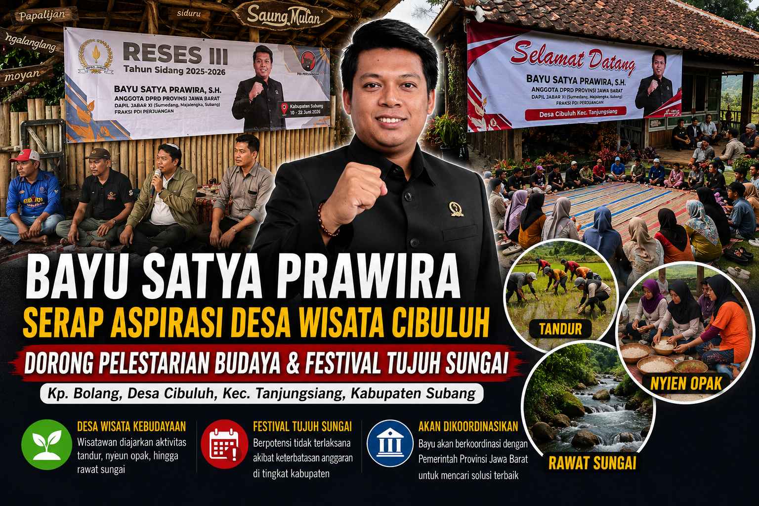 Bayu Satya Prawira Serap Aspirasi Desa Cibuluh, Dorong Pelestarian Budaya dan Festival Tujuh Sungqi