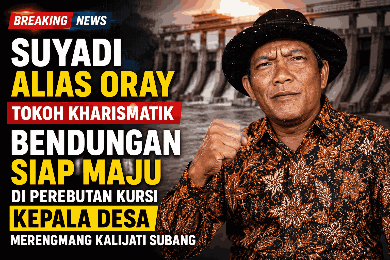 Suyadi Alias Oray, Tokoh Kharismatik Bendungan, Siap Maju dalam Perebutan Kursi Kepala Desa Marengma