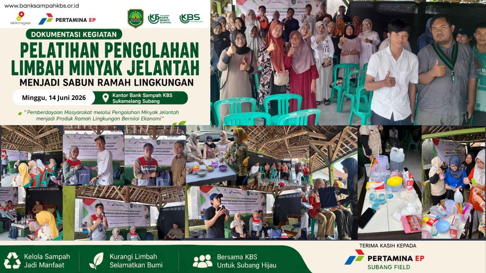 PT PERTAMINA EP SUBANG FIELD DORONG PENGELOLAAN SAMPAH DARI SUMBER DAN PEMBERDAYAAN EKONOMI