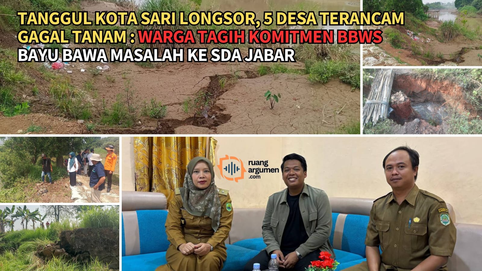 Ancaman Gagal Tanam di 5 Desa: Tanggul Kotasari Jebol, Kinerja BBWS Disorot, Bayu koordinasi ke SDA 